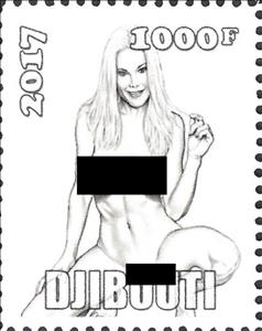Stamp, Mark Blanton, Djibouti- Illegal Stamps,  , Art, Nudes, Women