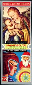 Stamp, Virgin and Child by Lucas Cranach, Equatorial Guinea,  , Art, Children, Christmas, Paintings, Religion, Santa Claus