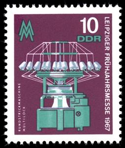 Stamp, Knitting machine, Germany, Democratic Republic,  