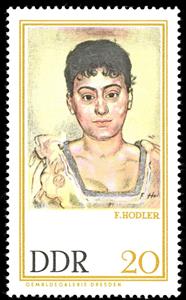 Stamp, "Bildnis Madame d. R.", Germany, Democratic Republic,  , Paintings, Art
