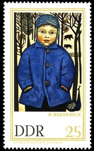 Stamp, "Peter im Tierpark", Germany, Democratic Republic,  , Paintings, Art