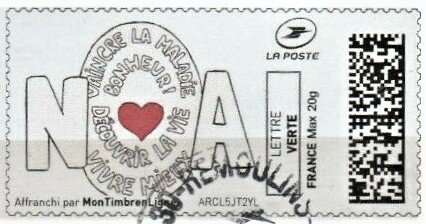 Stamp, NA Vaincre la malade Decourvrir la Vie Vivre Mieux, France- Personalized stamps,  , Healthcare