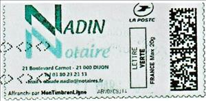 Stamp, Nadin Notaire, France- Personalized stamps,  , Lawyers - Advocates