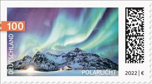 Stamp, Aurora Borealis (Northern Lights), Germany, Federal Republic,  , Aurora Borealis