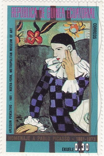 Arlequin accoudé