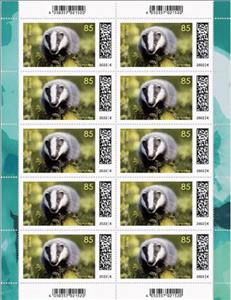 Mini Sheet, Young Badger, Germany, Federal Republic,  , Animals (Fauna), Badgers, Infant Animals, Mammals