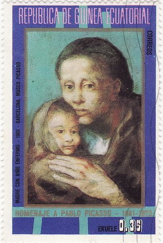 Mere et enfant au fichu