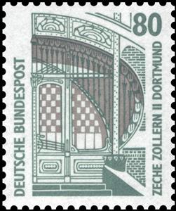 Stamp, Zollern II Dortmund Mine Industrial Museum, Westphalia, Germany, Federal Republic,  , Buildings, Mining, Museums, UNESCO World Heritage Sites