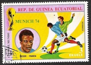 Stamp, Marius Trésor (*1950), Equatorial Guinea,  , Sport, Football (Soccer)