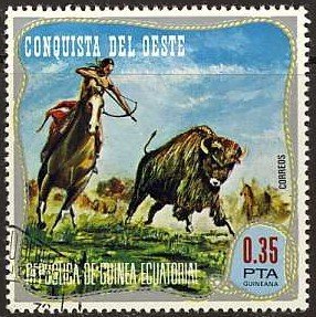 Indians hunting buffalo