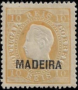 Stamp, D. Luís I, Madeira Islands,  , Famous People, Heads of State, Kings, Men, Royalty