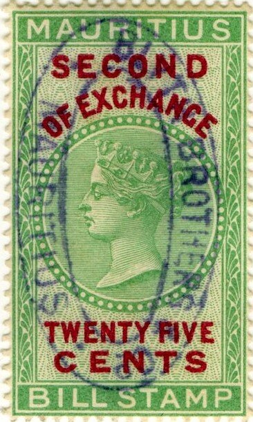 Second Exchange Bill Stamp 25c