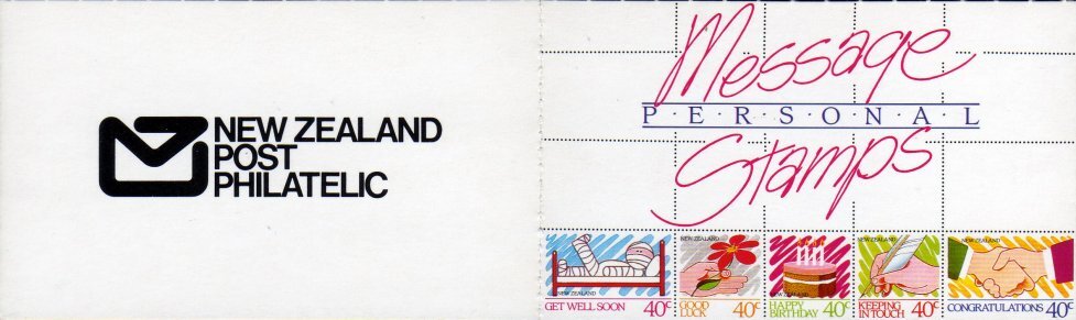 Booklet, Greetings Stamps 1988, New Zealand,  , Flowers, Greetings, Hands, Healthcare, Lamps and Candles, Plants (Flora)