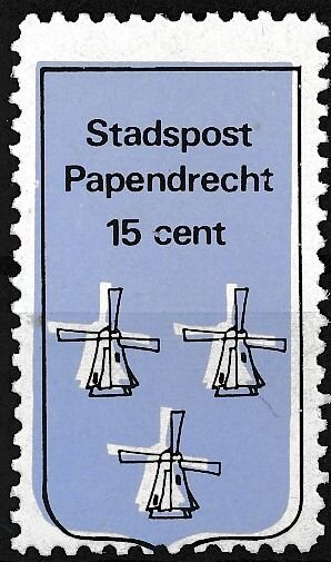 Stamp, Stadspost, Personalized and Private Mail Stamps,  , Coats of Arms, Mills