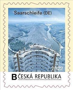 Stamp, Stezka - Saarschleife zima, Personalized and Private Mail Stamps,  , Towers
