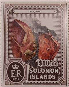 Stamp, Morganite, Solomon Islands,  , Minerals