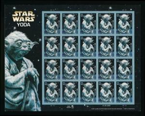 Mini Sheet, Yoda, United States of America,  , film, Science Fiction, Star Wars