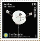 Stamp, Satellites and Rockets, Vanuatu,  , Satellites, Spacecrafts