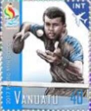 Stamp, Table Tennis, Vanuatu,  , Sports, Table Tennis