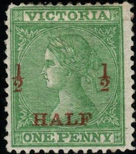 Stamp, Surcharged in Red, Victoria,  , Crowns and Coronets, Famous People, Heads of State, Queens, Royalty, Women