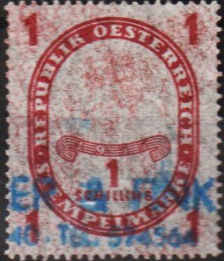 Stempelmarke 1 Schilling