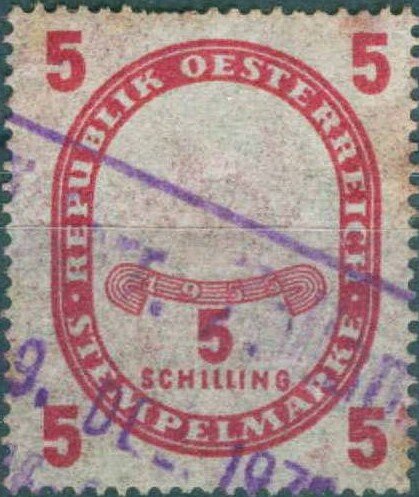 Stempelmarke 5 Schilling