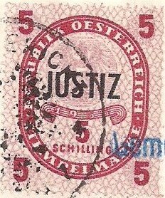 Stempelmarke 5 Schilling