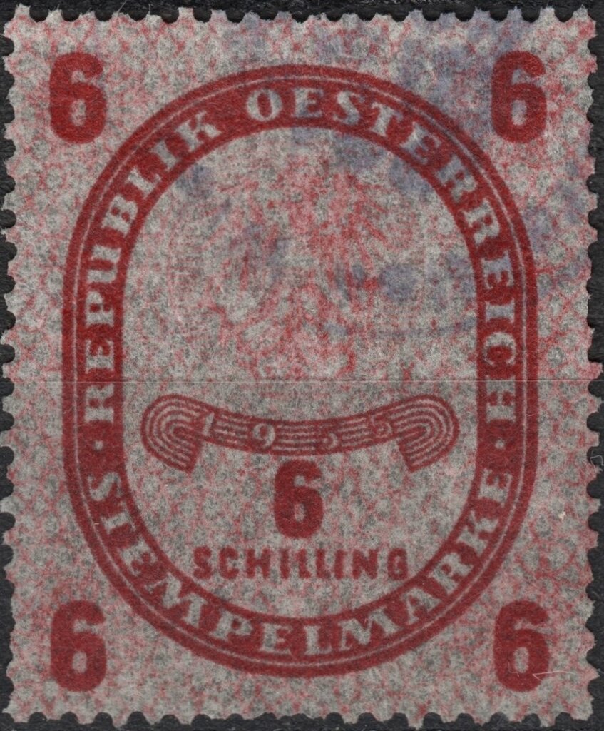 Stempelmarke 6 Schilling