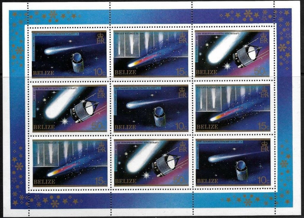 Appearance of Halley's Comet Mini Sheet 1