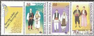 Se-tenant, Folk costumes, Bosnia and Herzegovina,  , Folklore, Suits and Costumes