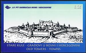 Booklet, Old Tower-Towns, Bosnia and Herzegovina,  , Fortresses / Strongholds, Towers, Townscapes / City Views
