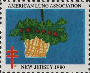 Stamp, American Lung Association, New Jersey, Cinderellas,  , Charity, Christmas, Tuberculosis / TBC