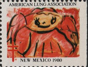 Stamp, American Lung Association, New Mexico, Cinderellas,  , Charity, Christmas, Tuberculosis / TBC
