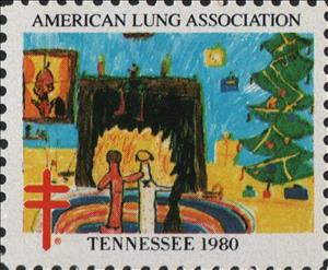 Stamp, American Lung Association, Tennessee, Cinderellas,  , Charity, Christmas, Tuberculosis / TBC