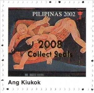 Stamp, Ang Kiukok, Cinderellas,  , Christmas, Tuberculosis / TBC