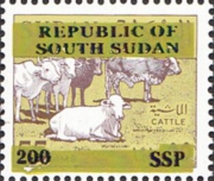 Stamp, Cattle (Bos primigenius indicus) Herd, Cinderellas,  , Animals (Fauna), Bulls and Cows, Cattle, Mammals