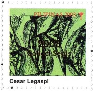 Stamp, Cesar Legaspi, Cinderellas,  , Christmas, Tuberculosis / TBC