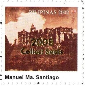 Stamp, Manuel Ma. Santiago, Cinderellas,  , Christmas, Tuberculosis / TBC