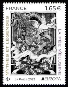 Stamp, Europa (C.E.P.T.) 2022 - Legend of Mélusine, France,  , C.E.P.T. / Europe, Legends