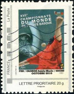 Stamp, 16th Championnats Pelote Basque Pau Lesors, France,  , Sports