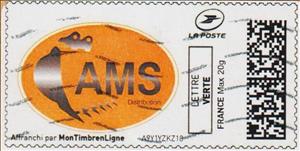 Stamp, AMS Distribution, France,  , Logos