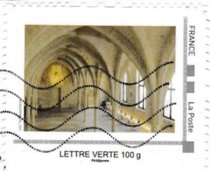 Stamp, Arched interior, France,  , Architecture, Buildings