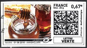 Stamp, Honey in Colour, France,  , Food