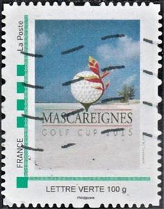 Stamp, Mascareignes Golf Cup 2015, France,  , Golf, Sports