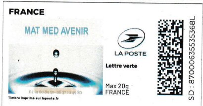 Stamp, Mat Med Avenir, France,  , Healthcare, Water