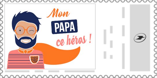 Stamp, Mon Papa ce Heros. Fathers Day, France,  , Men, Special Occasions