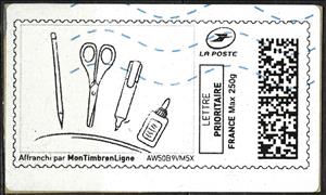 Stamp, Pencil Scissors etc, France,  , Stationery