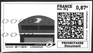 Stamp, Post Box, France,  , Mailboxes