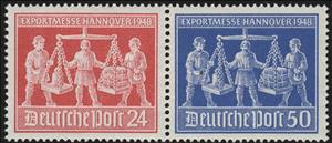 Se-tenant, Weighing Goods, Germany, American-British-Soviet Occ. (Trizone),  , Fairs, Scales (balance), Trade