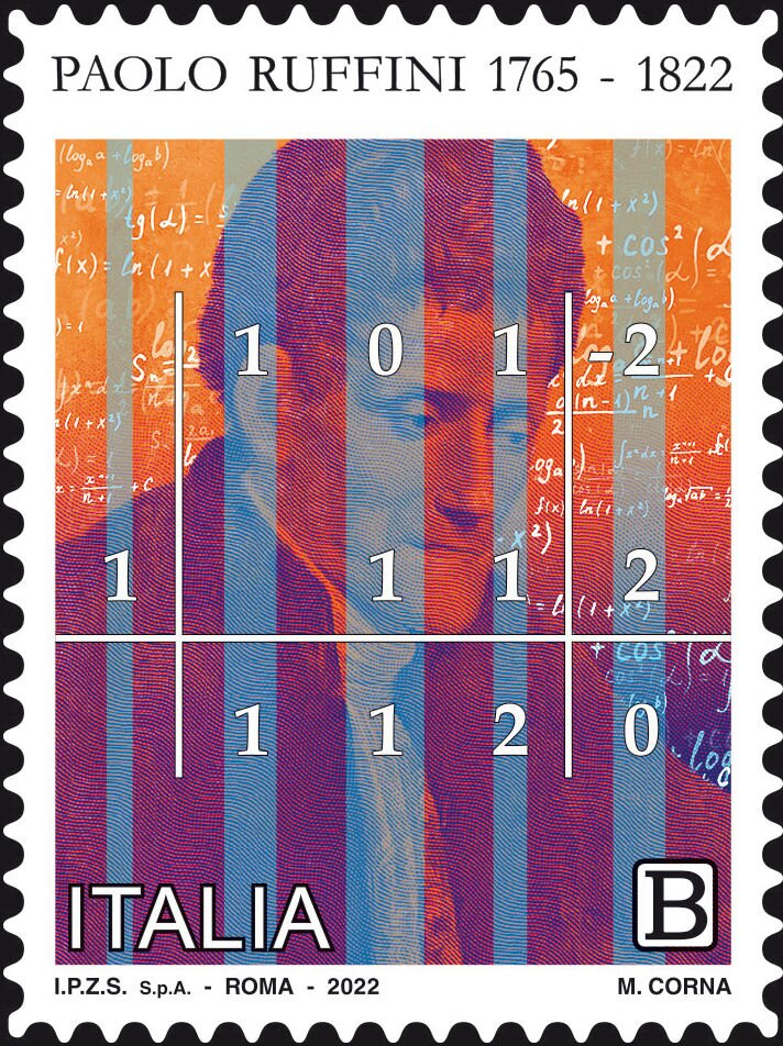Paolo Ruffini, Mathematician, Bicentenary of Death